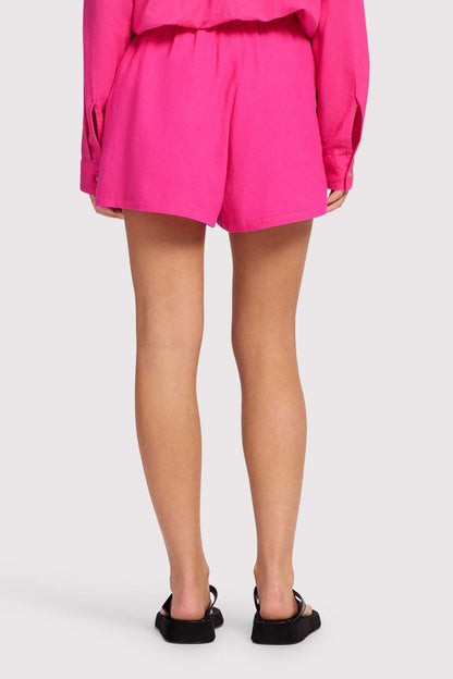 Linen Beach Short | Fuchsia