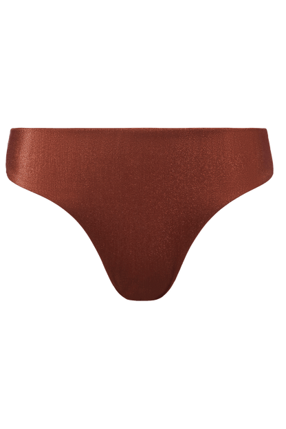 Shimmer Low Waist Bikini Bottom | Scarlet