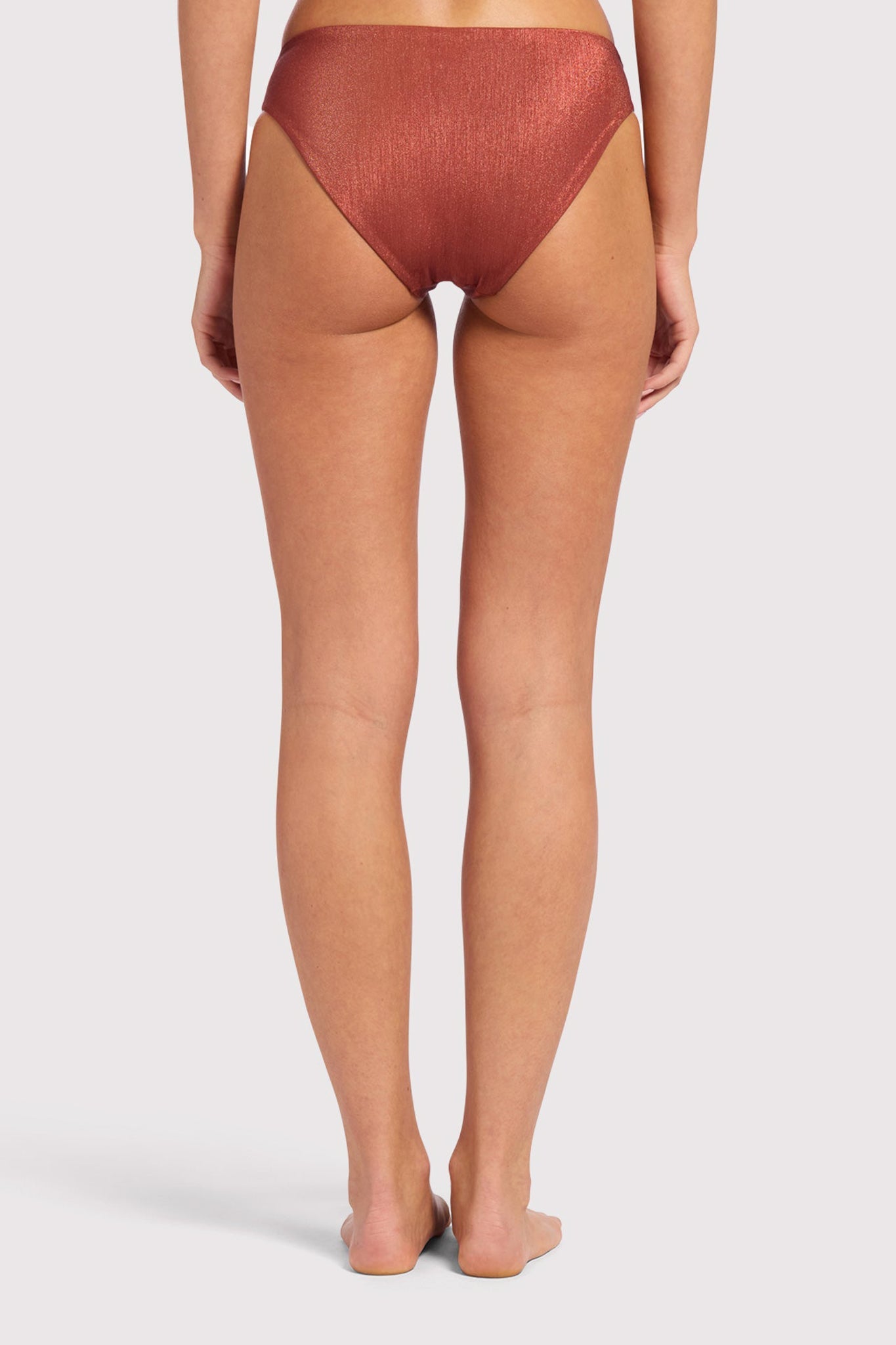Shimmer Low Waist Bikini Bottom | Scarlet
