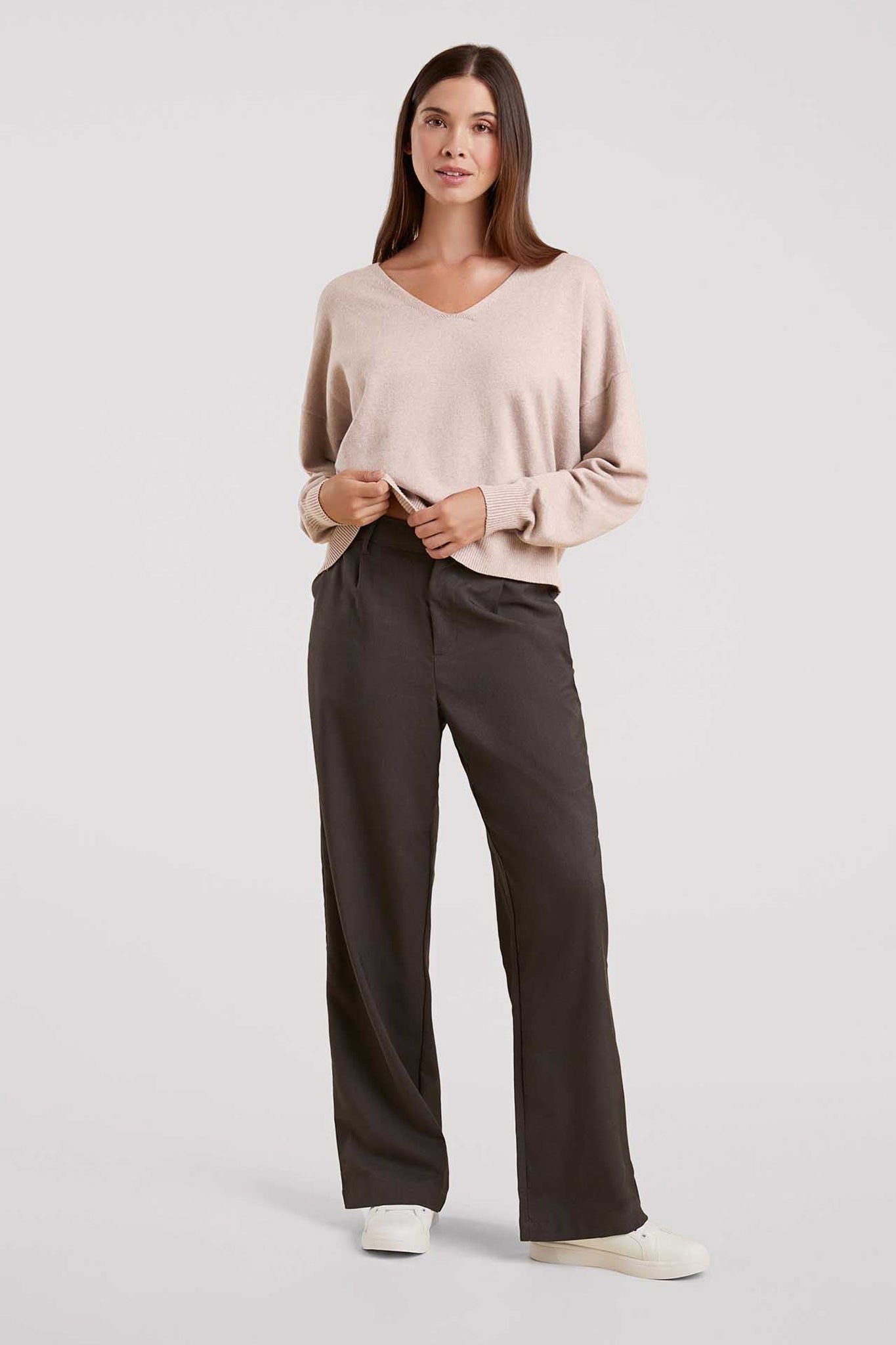 Luxe Knit V-Neck Sweater | Doe