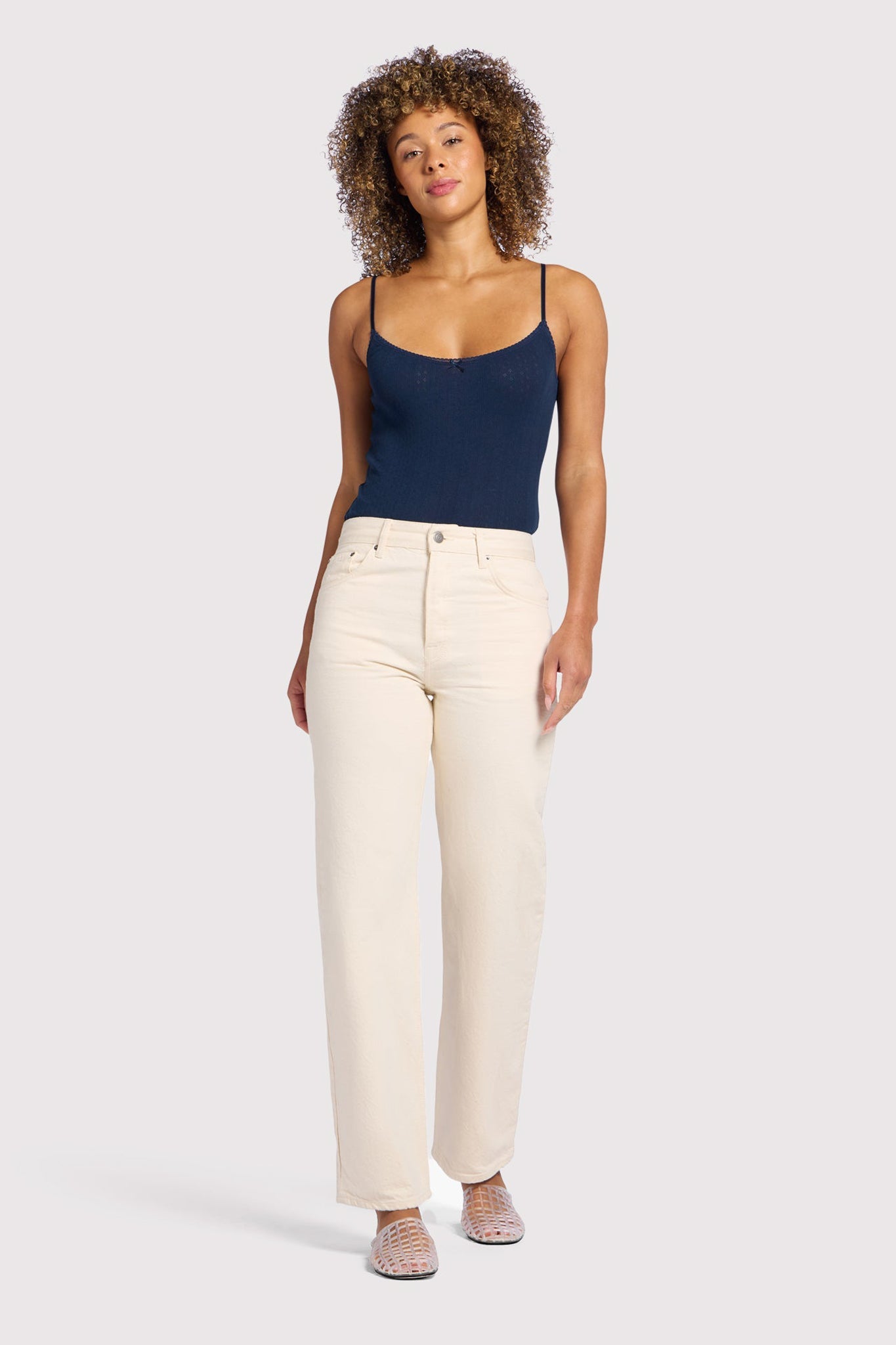 Pointelle Bodysuit | Navy