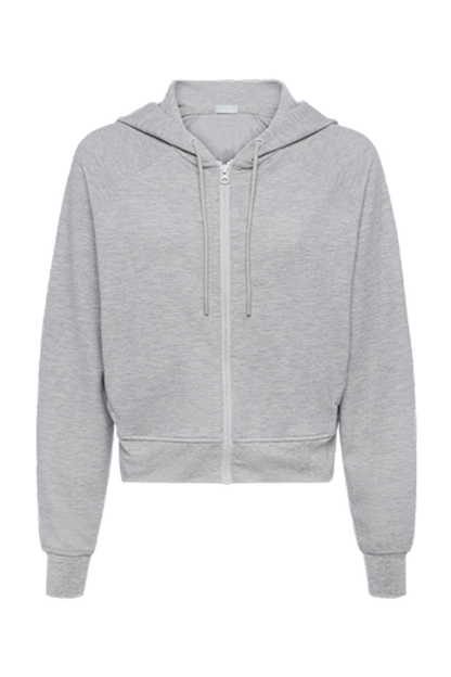 Performance Waffle Zip-Up Hoodie | Heather Grey