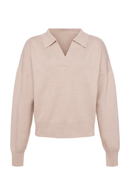 Luxe Knit Polo Sweater | Doe