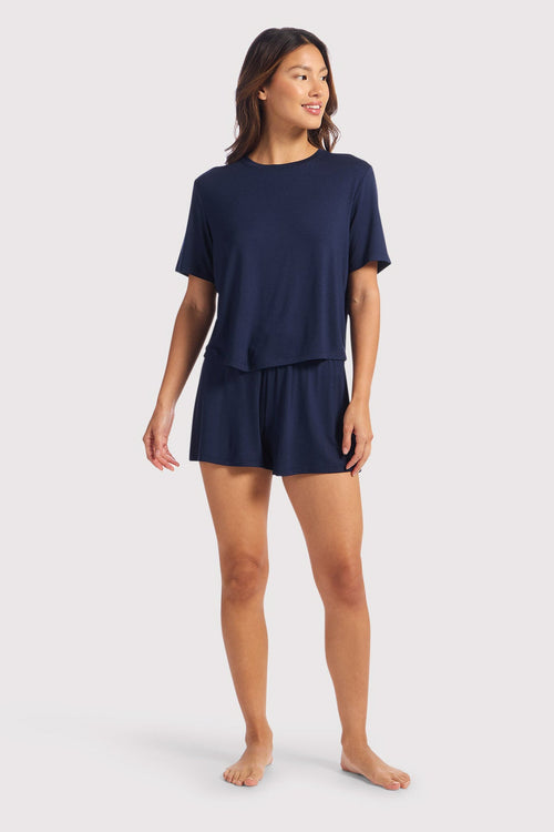 Pajama Short Set | Navy