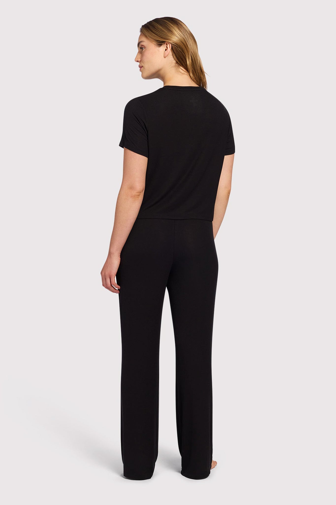 Ribbed Pajama Set | Black