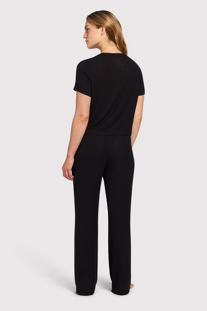 Ribbed Pajama Set | Black