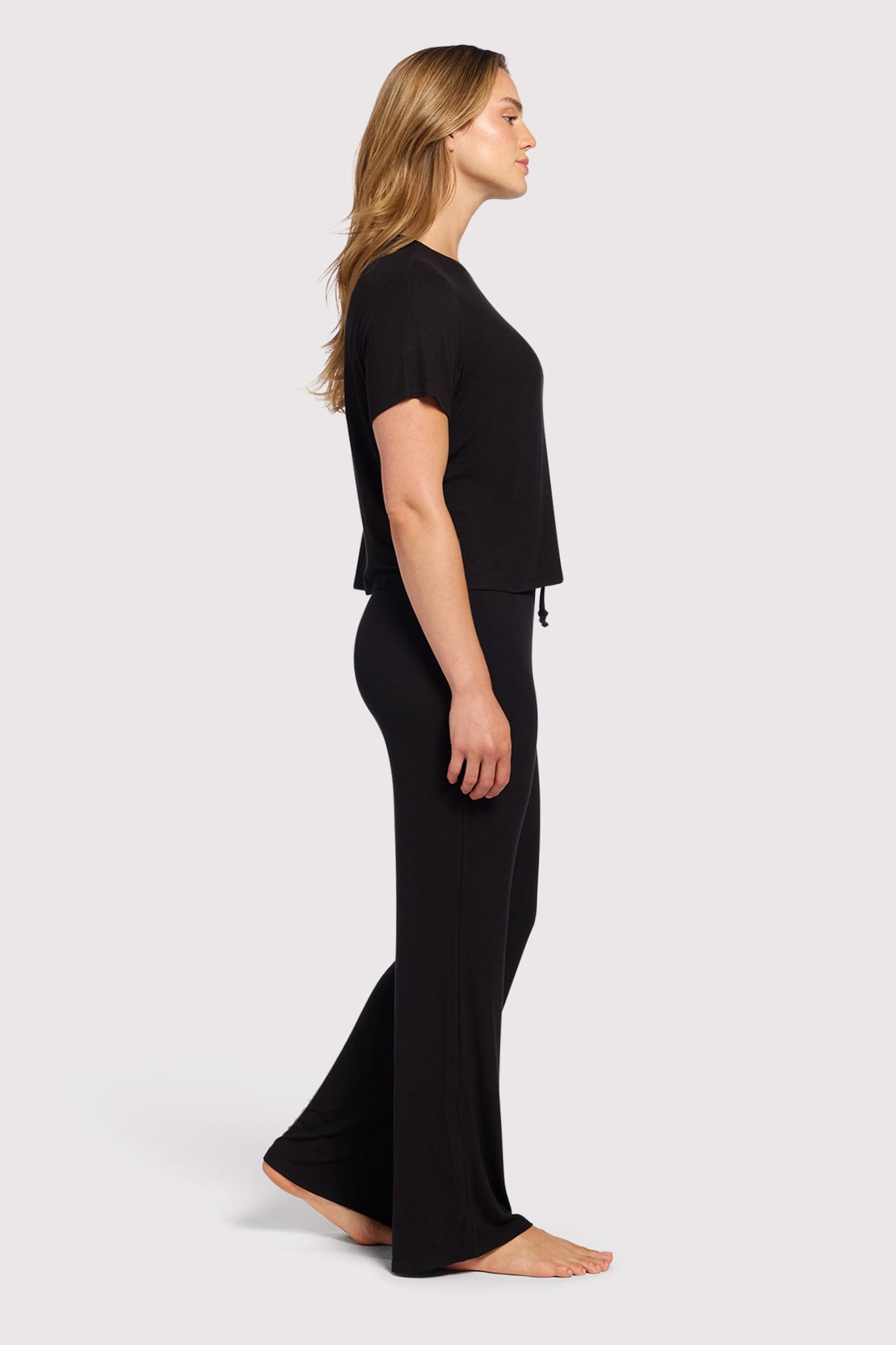 Ribbed Pajama Set | Black