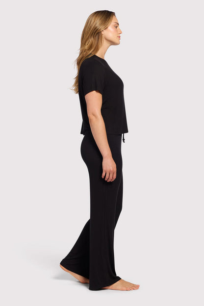 Ribbed Pajama Set | Black