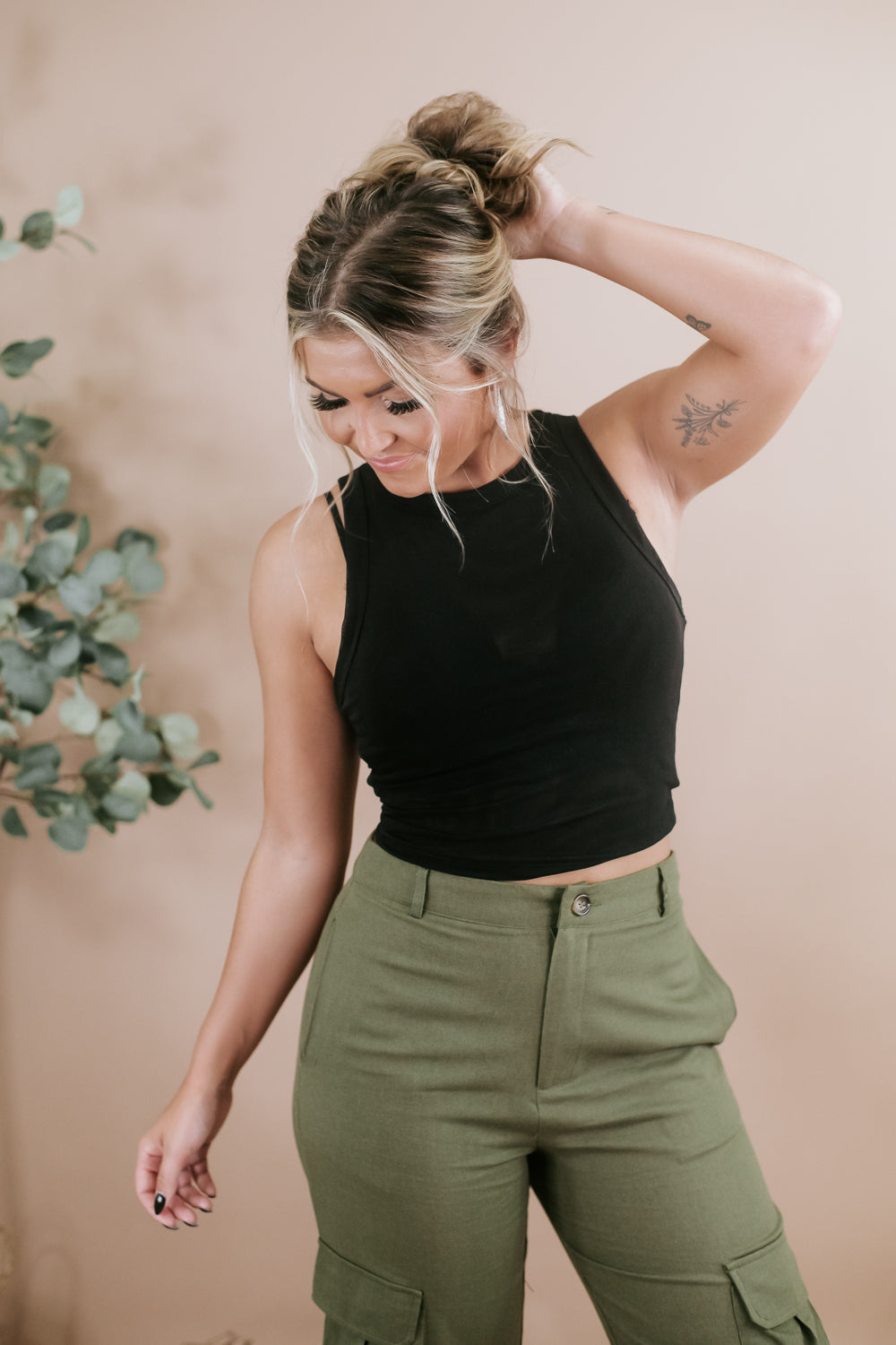 More Sass Mesh Tank, Black