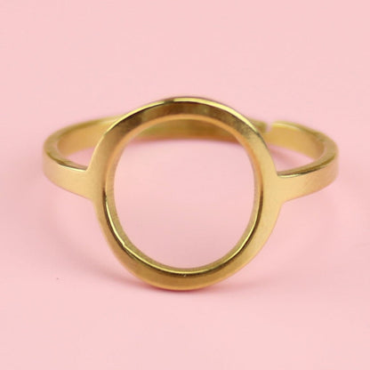 Cut Out Circle Ring (Gold Plated)