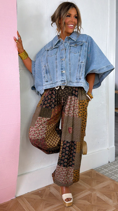 Poncho Dreams Pullover, Denim