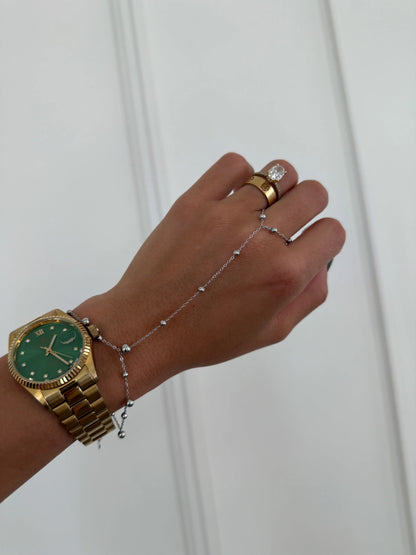 Kylan Hand Chain, Silver