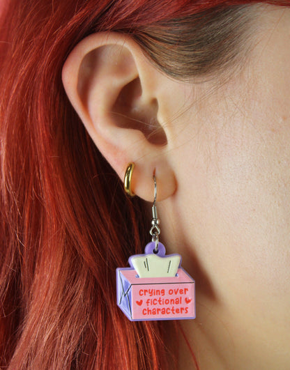 Crying Over Fictional Characters Earrings