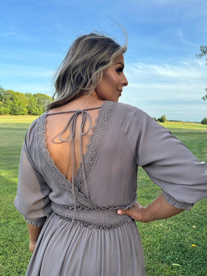 ECB Exclusive: Most Admired Maxi Dress , Taupe