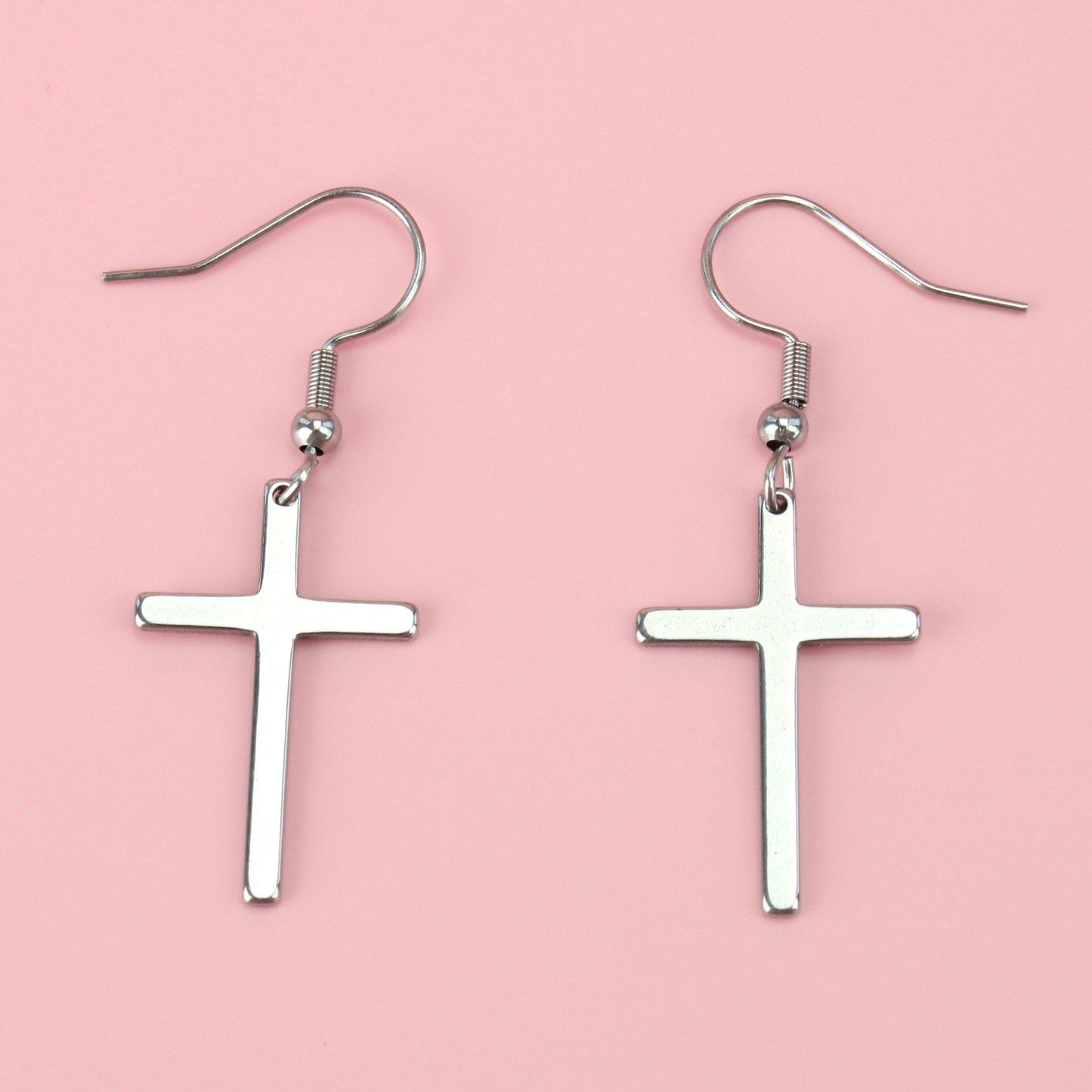 Cross Drop Earrings