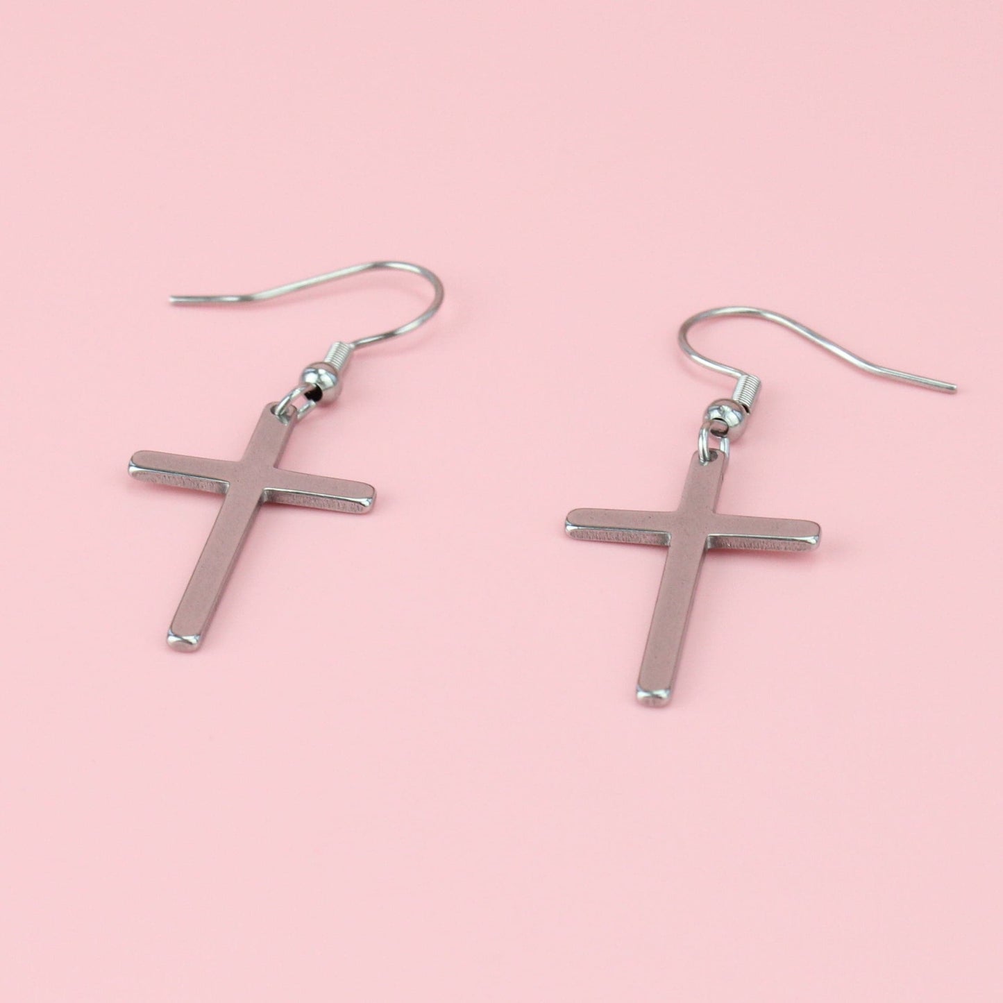Cross Drop Earrings