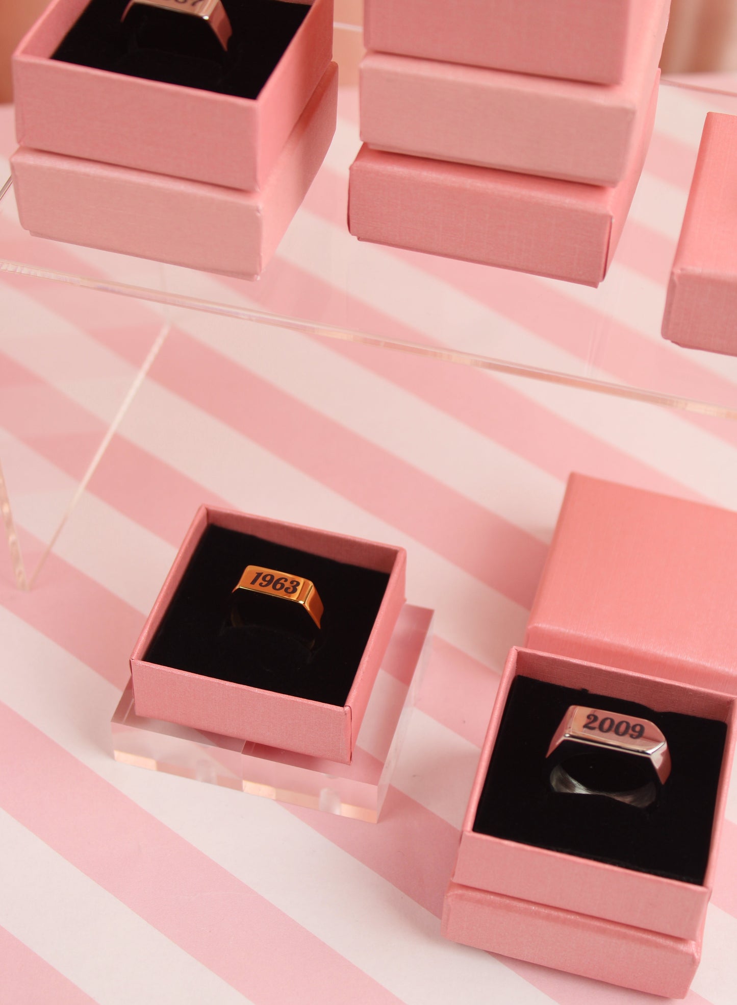 Customisable Birth Year Ring - Gold Plated