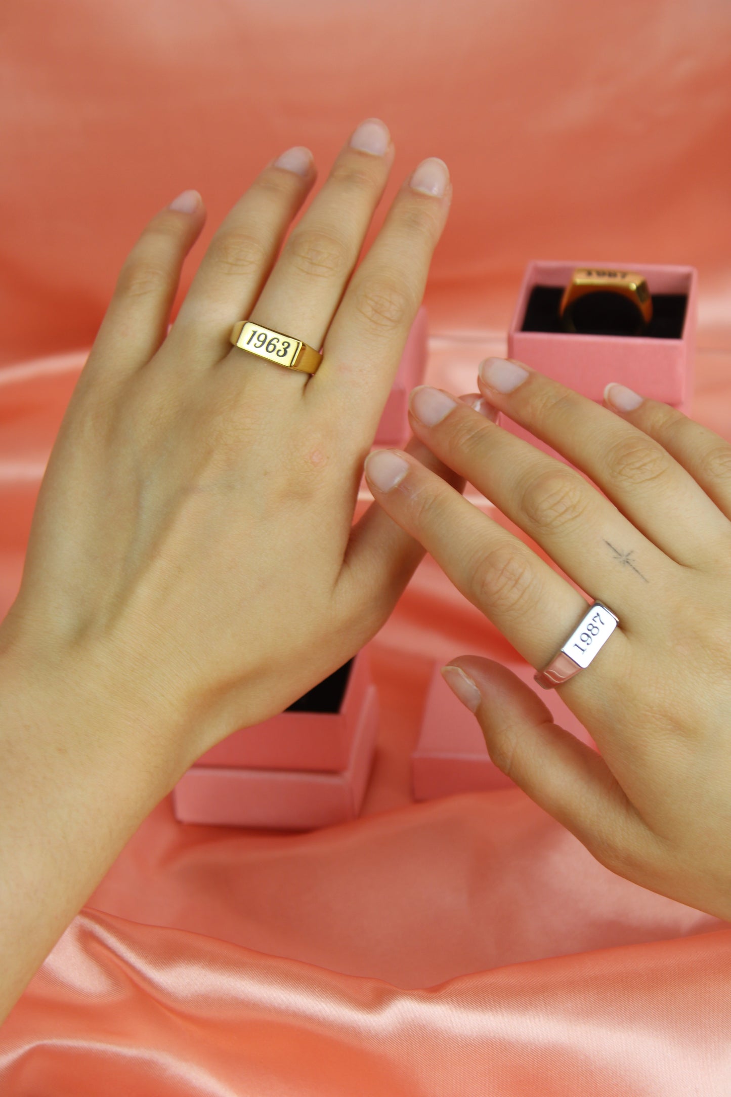 Customisable Birth Year Ring - Gold Plated