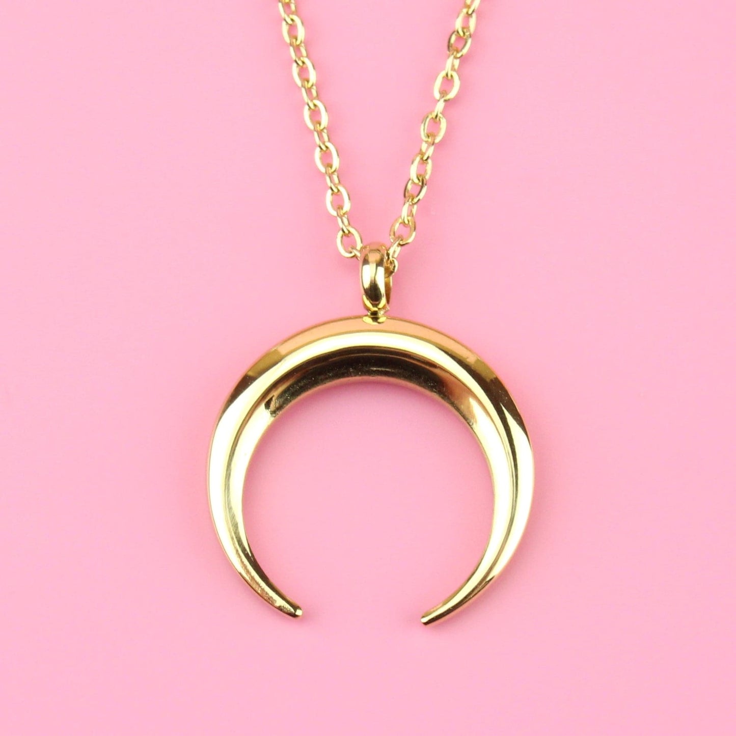 Crescent Moon Necklace (Gold Plated)