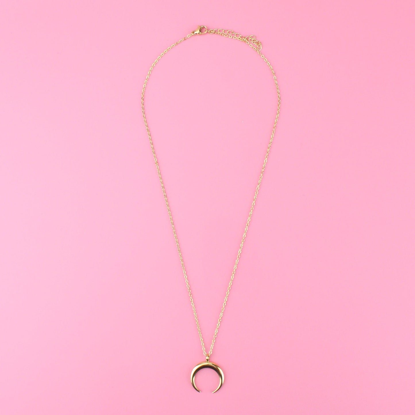 Crescent Moon Necklace (Gold Plated)