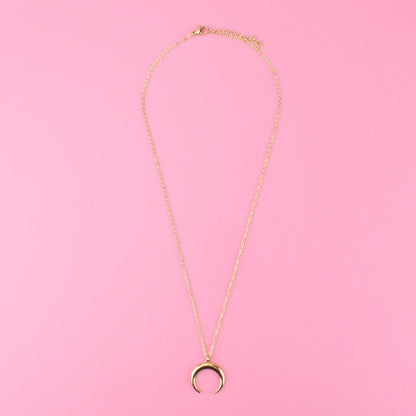 Crescent Moon Necklace (Gold Plated)