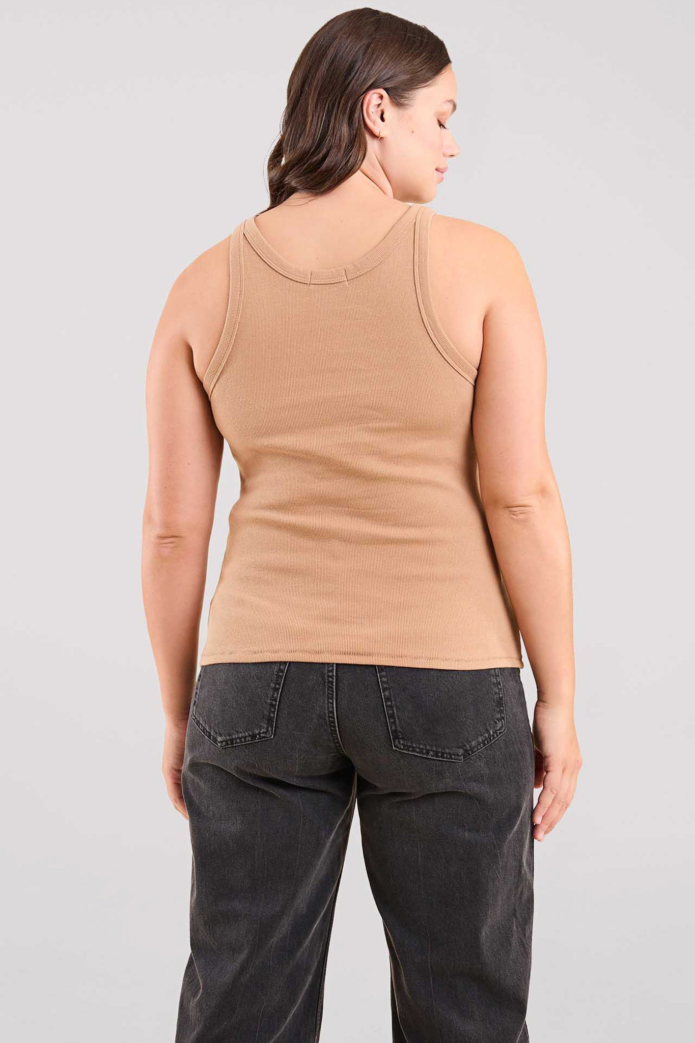 Essential Rib Tank Top | Cinnamon