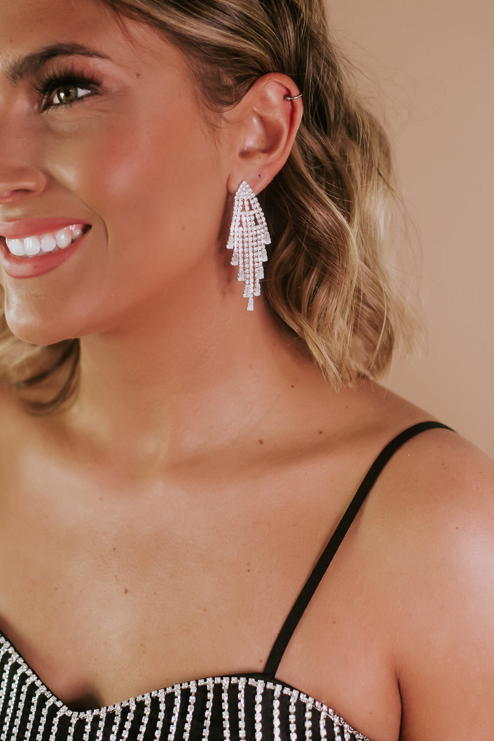 Glisten Babe Dangle Earring, Silver