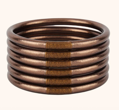 BuDhaGirl: Meteorite All Weather Bangle (Set of 6)- Serenity Prayer