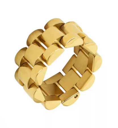 Gold Chain Ring, Gold