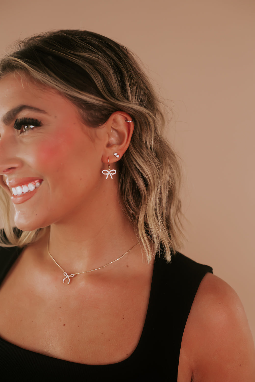 Gold Bow Earrings