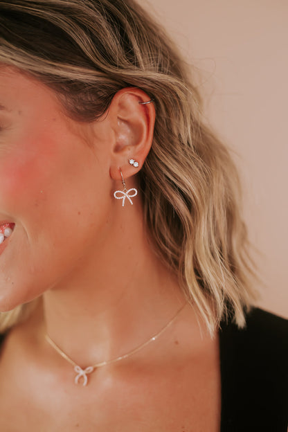 Gold Bow Earrings
