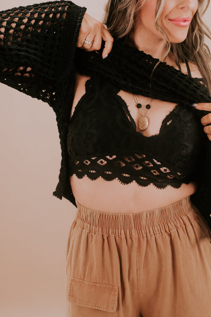 Opening Day Bralette, Black