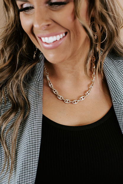 Chain Link Necklace, Gold