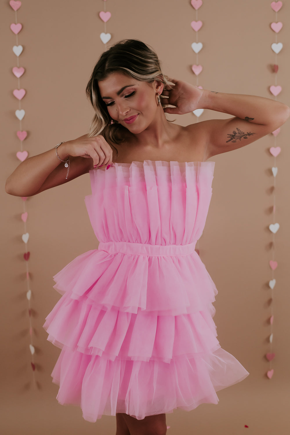 Here To Party Tulle Mini Dress, Pinki