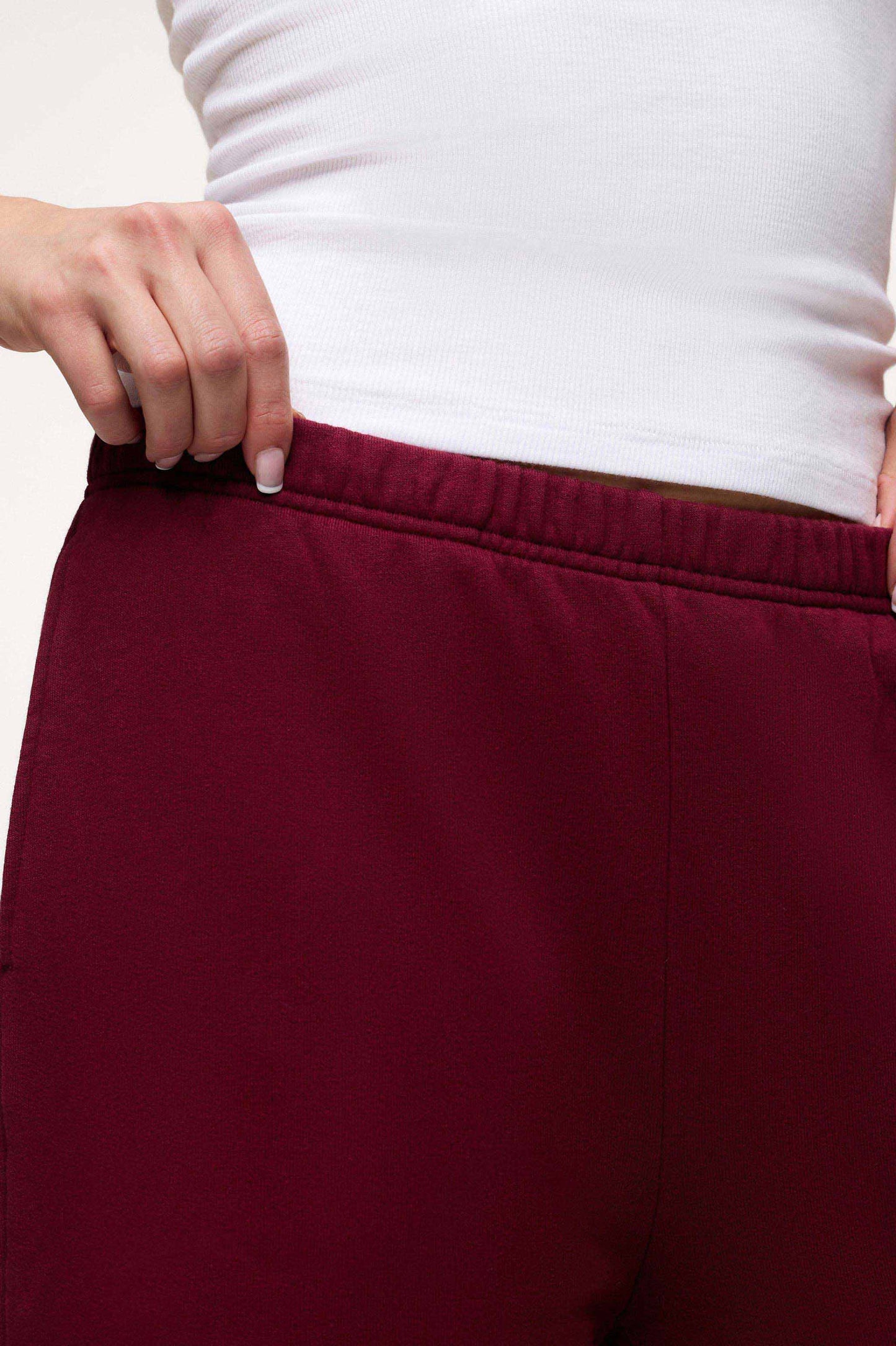 Core Fleece Wide Leg Sweatpant | Ruby