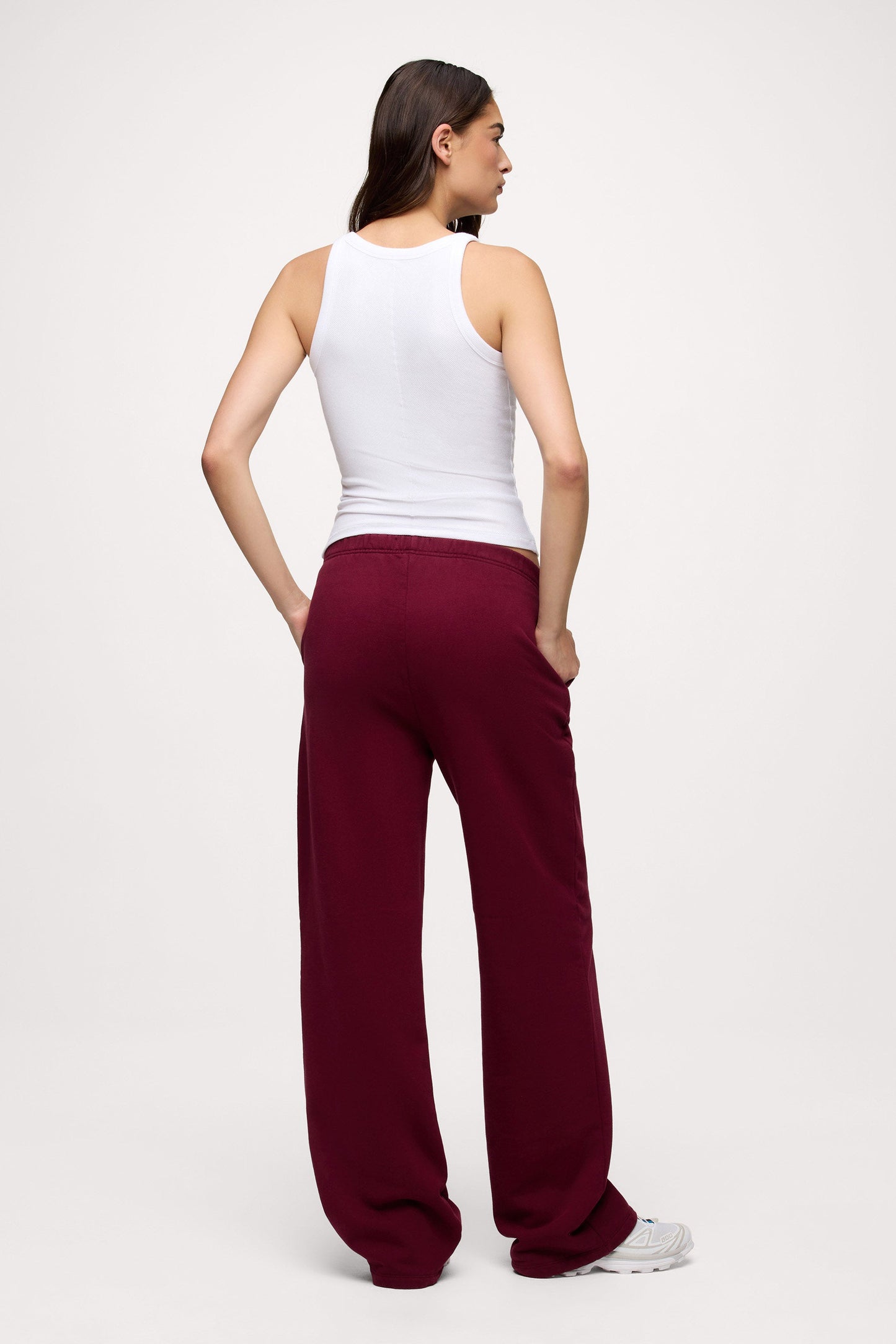 Core Fleece Wide Leg Sweatpant | Ruby