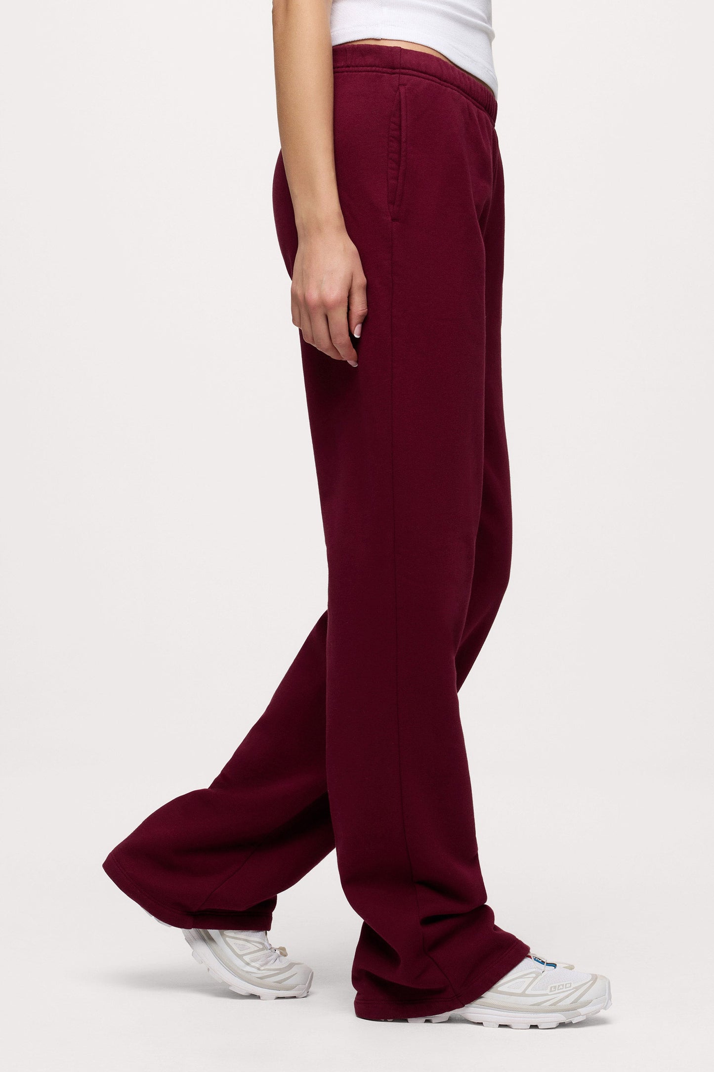 Core Fleece Wide Leg Sweatpant | Ruby