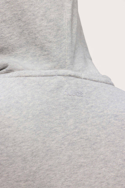 Core Fleece Two Way Zip Hoodie | Heather Grey
