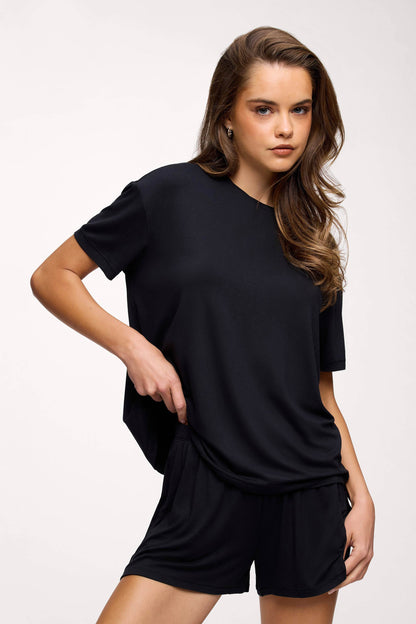 Boyfriend Pajama Tee | Black