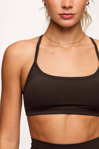 Motion Racer Sports Bra | Espresso