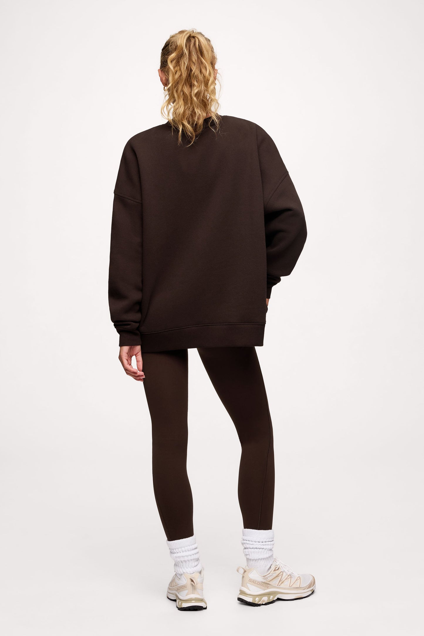 nuuds Varsity Oversized Crew | Espresso