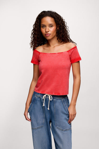 Ease Tee | Washed Cayenne