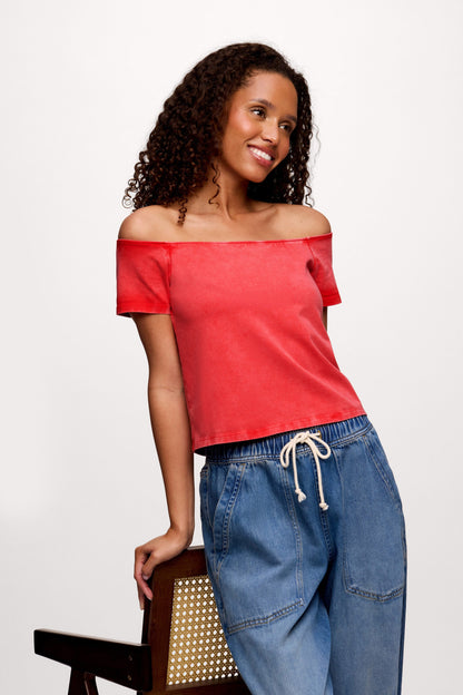 Ease Tee | Washed Cayenne