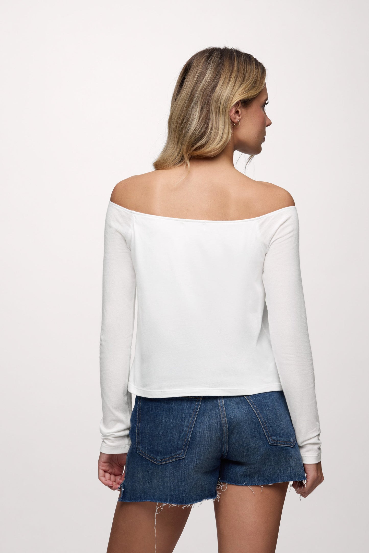 Ease Long Sleeve Top | White