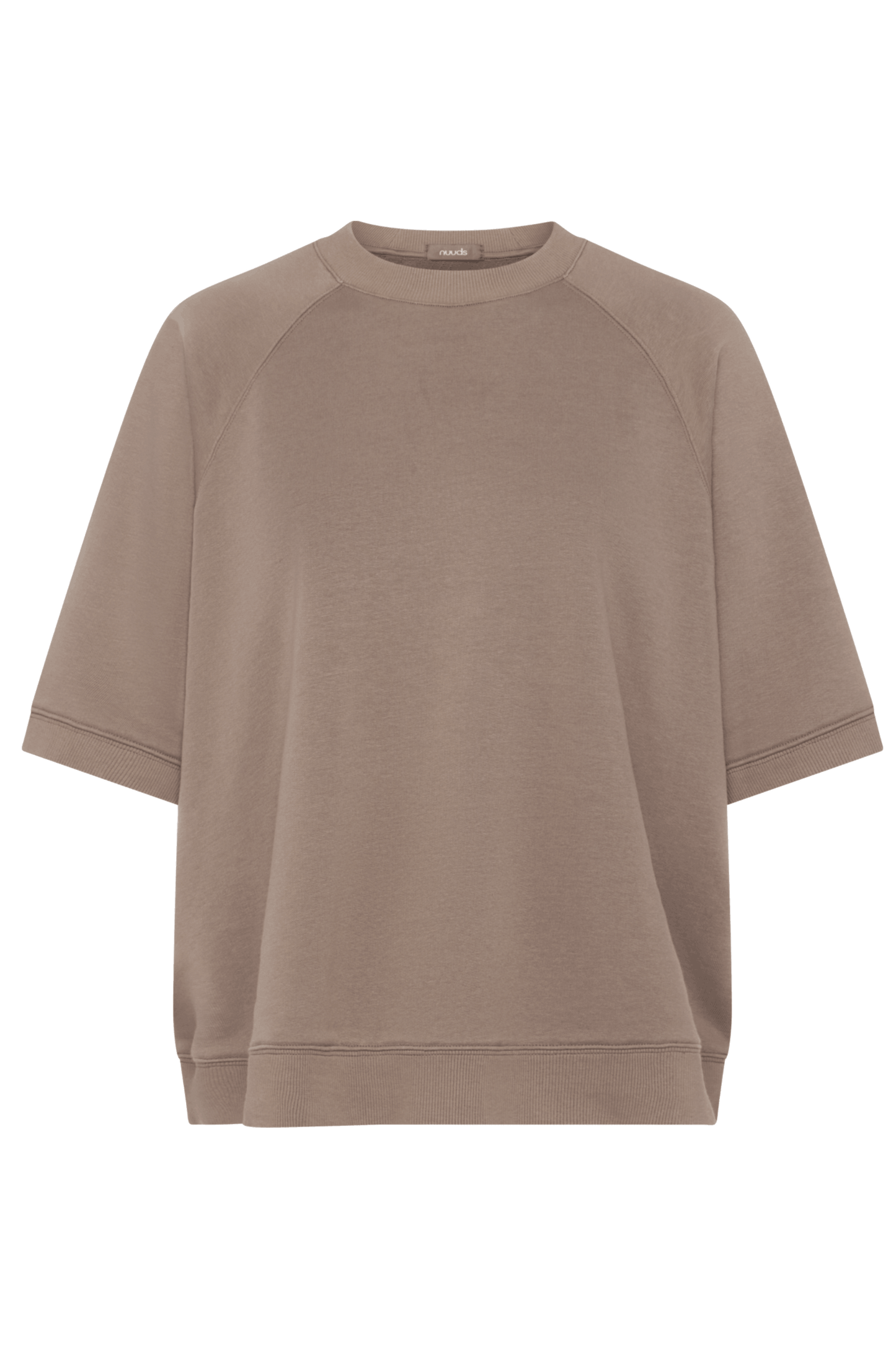French Terry Short Sleeve Sweatshirt | Cocoa