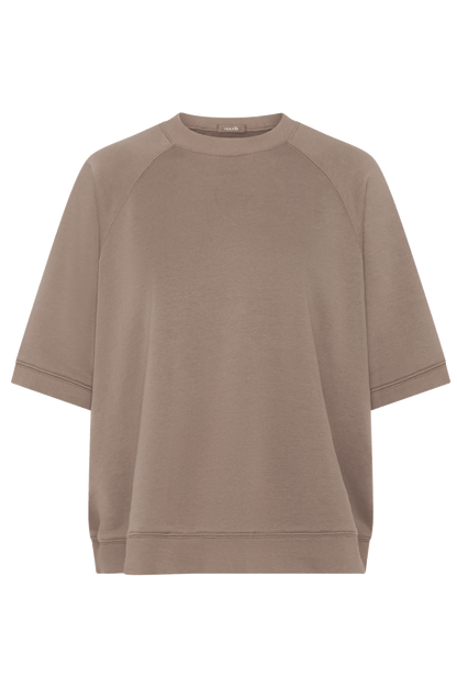 French Terry Short Sleeve Sweatshirt | Cocoa