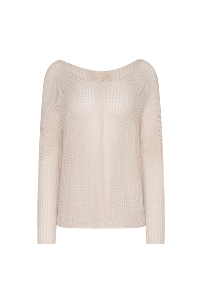 Open Knit Sweater | Bone