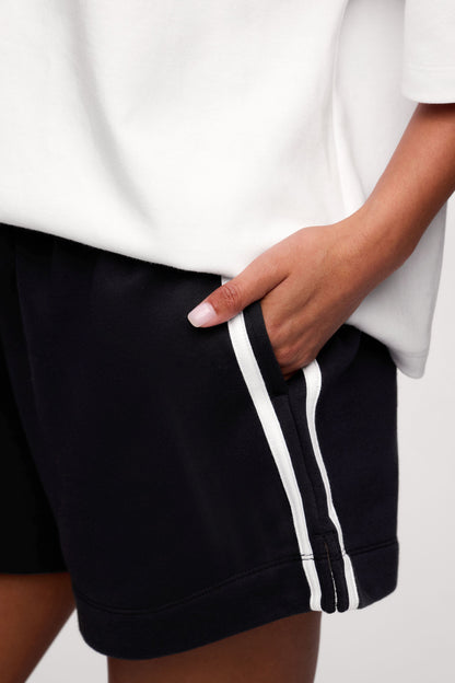 French Terry Track Short | Black