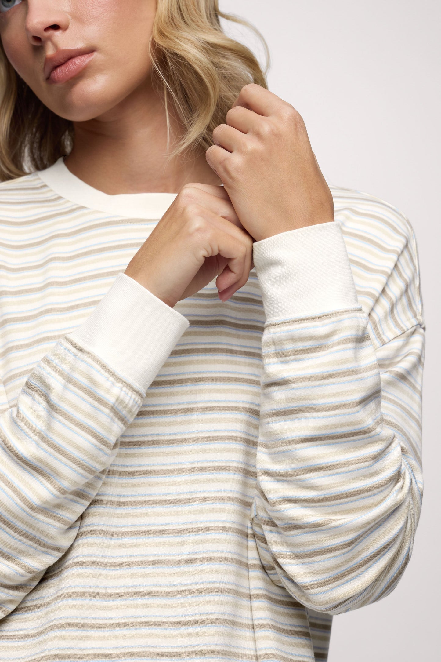 Boyfriend Stripe Tee | Cocoa Sky Stripe