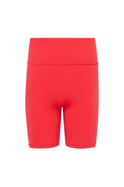 Motion Piped Biker Short with Pocket | Cayenne